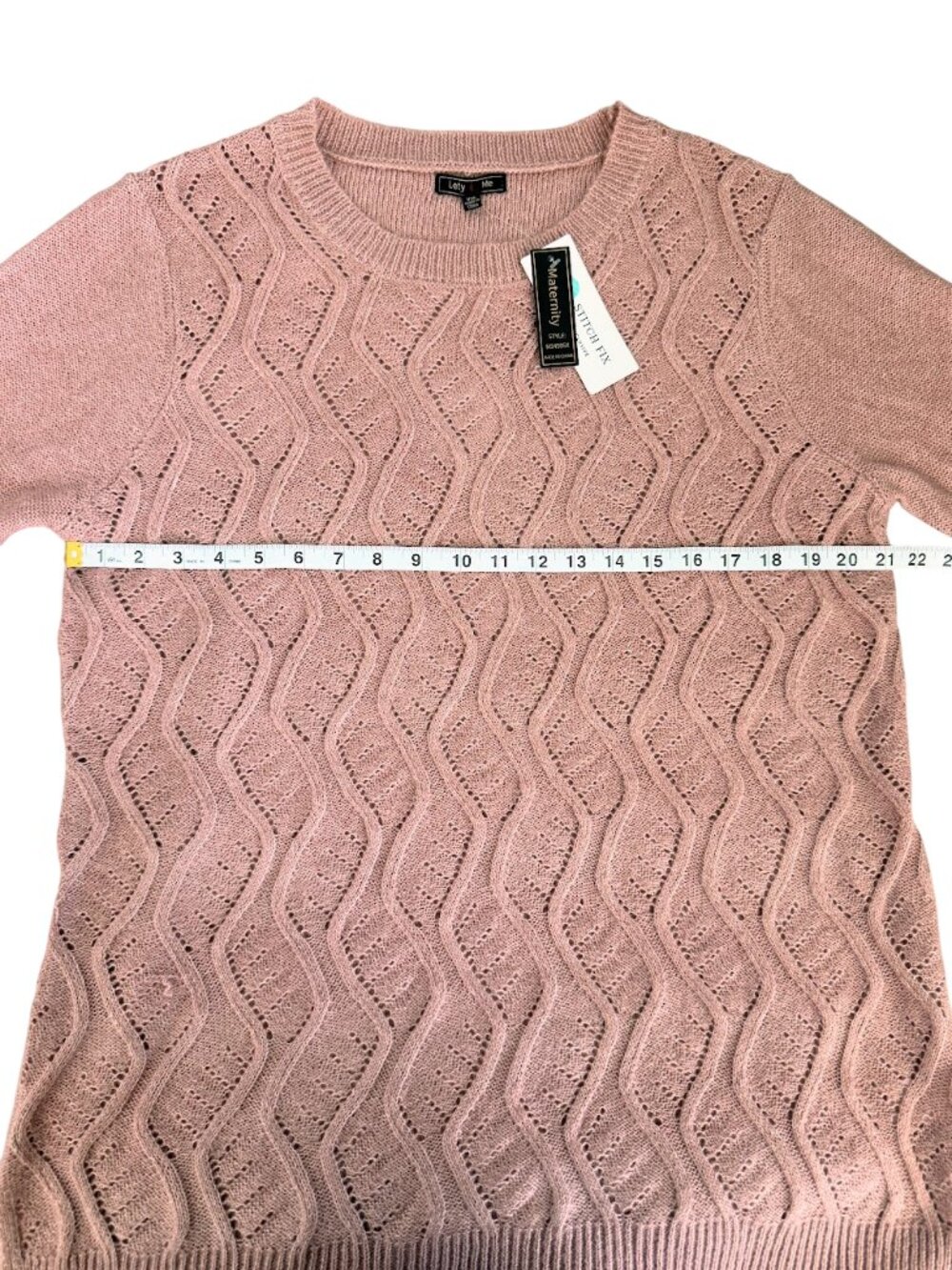 Stitch Fix Letty & Me Maternity Cozy Pink Knit Sweater XXL NWT - Picture 5 of 8